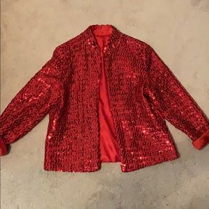 Red sequin party jacket